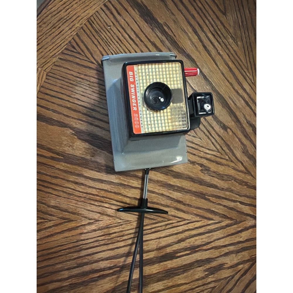 Vintage Polaroid Land Camera Big Swinger 3000 Grey Instant Film Retro 1960s
